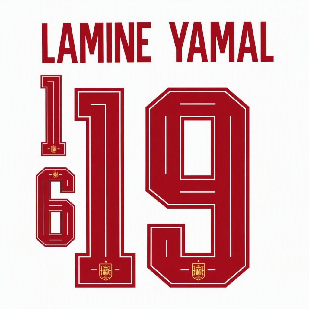 Seleccion de España Dorsal de Lamine Yamal 2026 Visitante