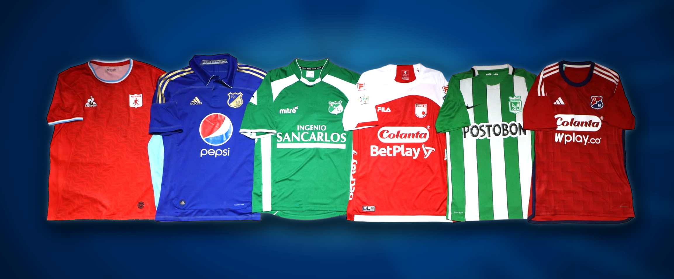 Camisetas de fútbol colombiano